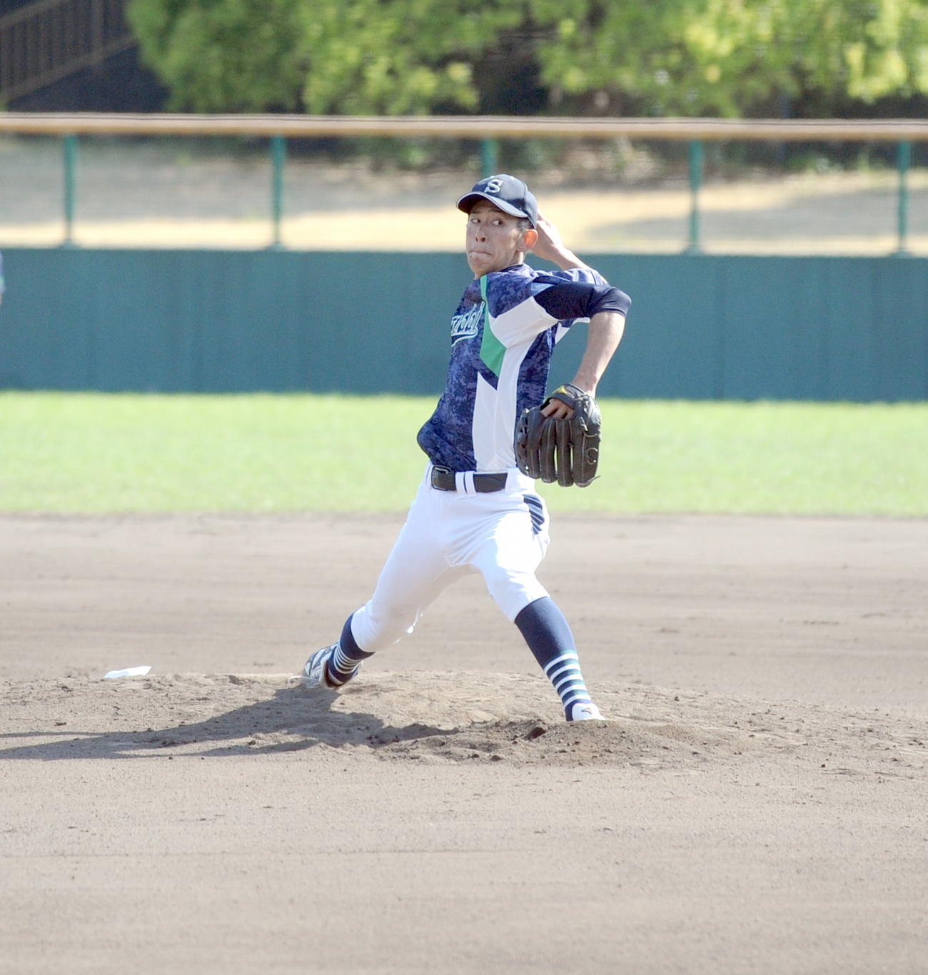7回5安打無失点の好投を見せた静岡産大の武藤