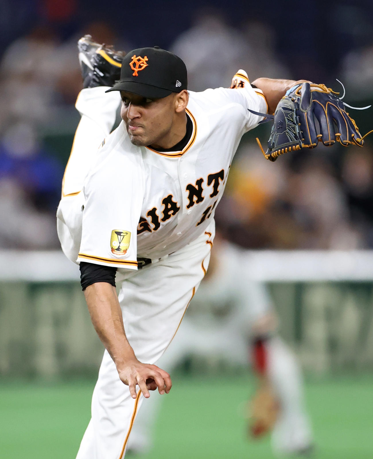 巨人対中日　巨人先発サンチェス（撮影・狩俣裕三）