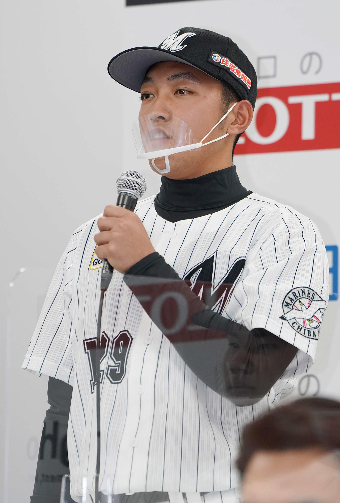 ロッテ佐藤奨真（2020年12月9日撮影）