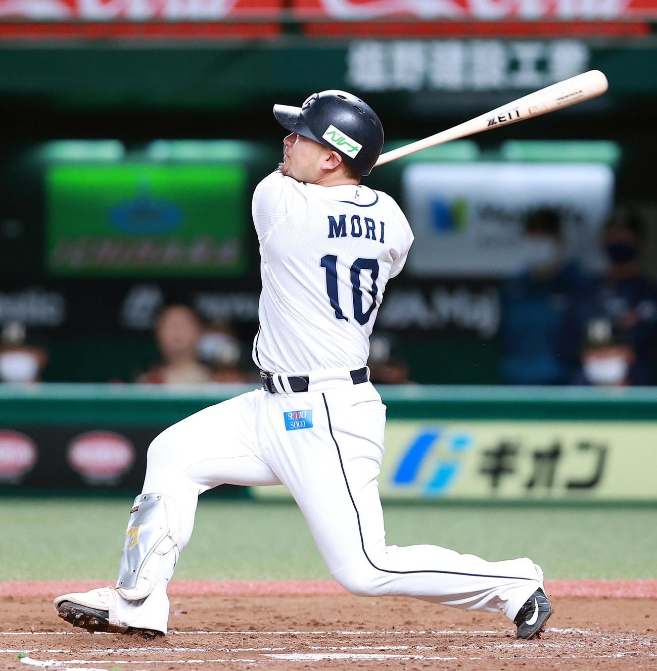 西武対日本ハム　1回裏西武1死三塁、森は先制右適時打を放つ（撮影・浅見桂子）