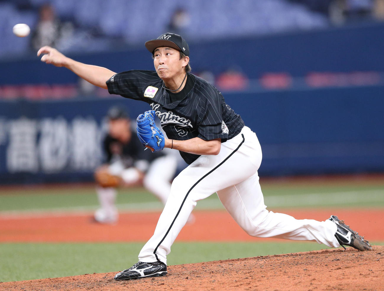 オリックス対ロッテ　9回、ロッテは益田が登板する（撮影・上山淳一）