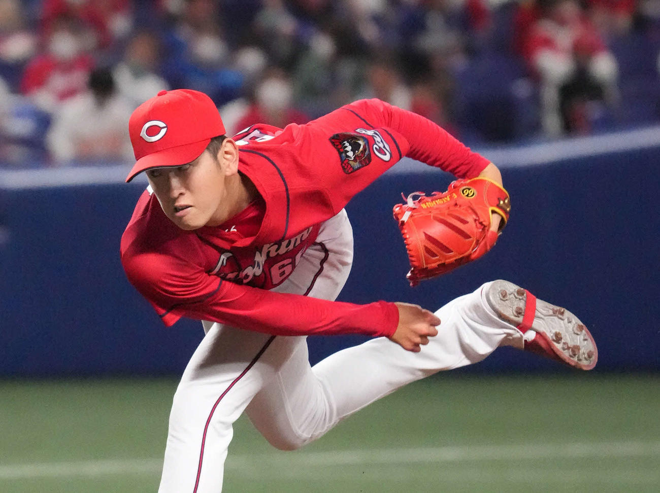 中日対広島　広島先発の遠藤（撮影・森本幸一）