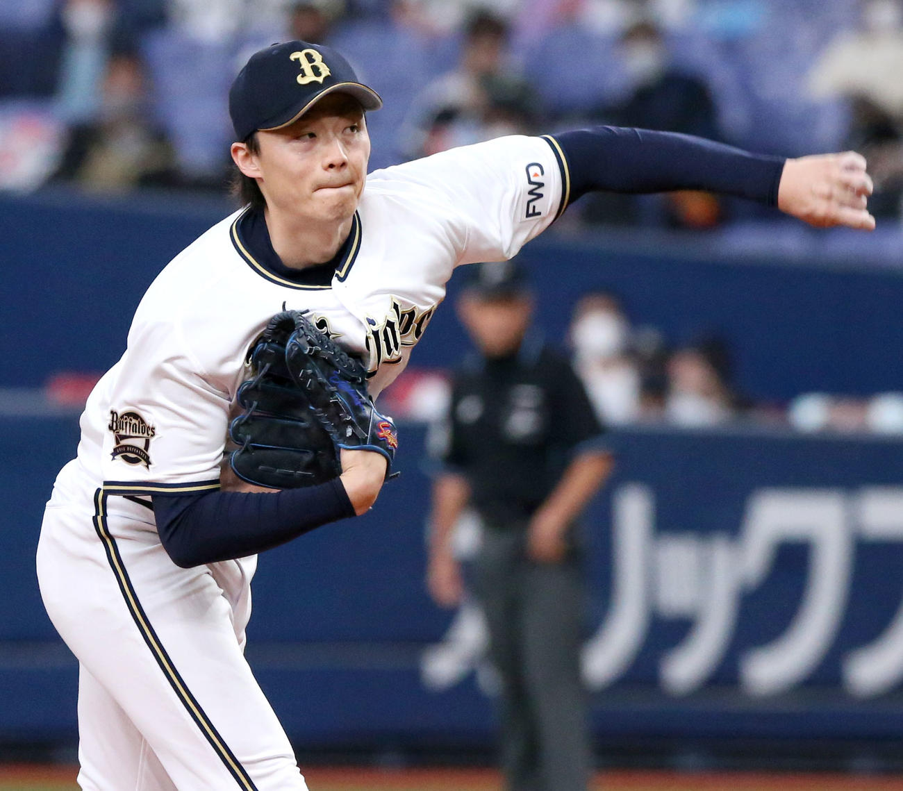 オリックス先発の山崎福（撮影・上山淳一）