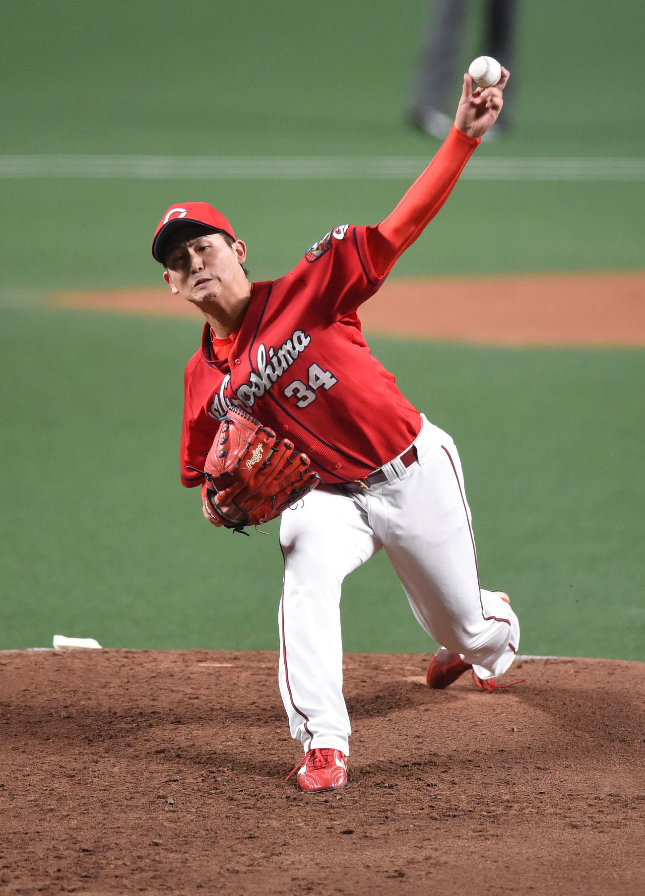 中日対広島　5回を無失点に抑える広島先発の高橋昂（撮影・森本幸一）