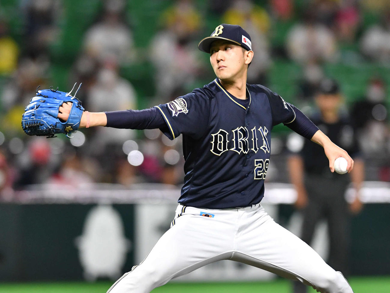ソフトバンク対オリックス　オリックス先発の田嶋（2021年4月13日撮影）