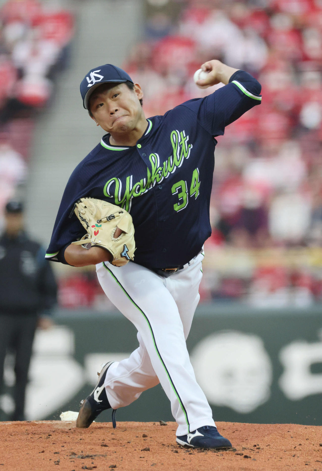 広島対ヤクルト　力投するヤクルト先発の田口（撮影・加藤孝規）