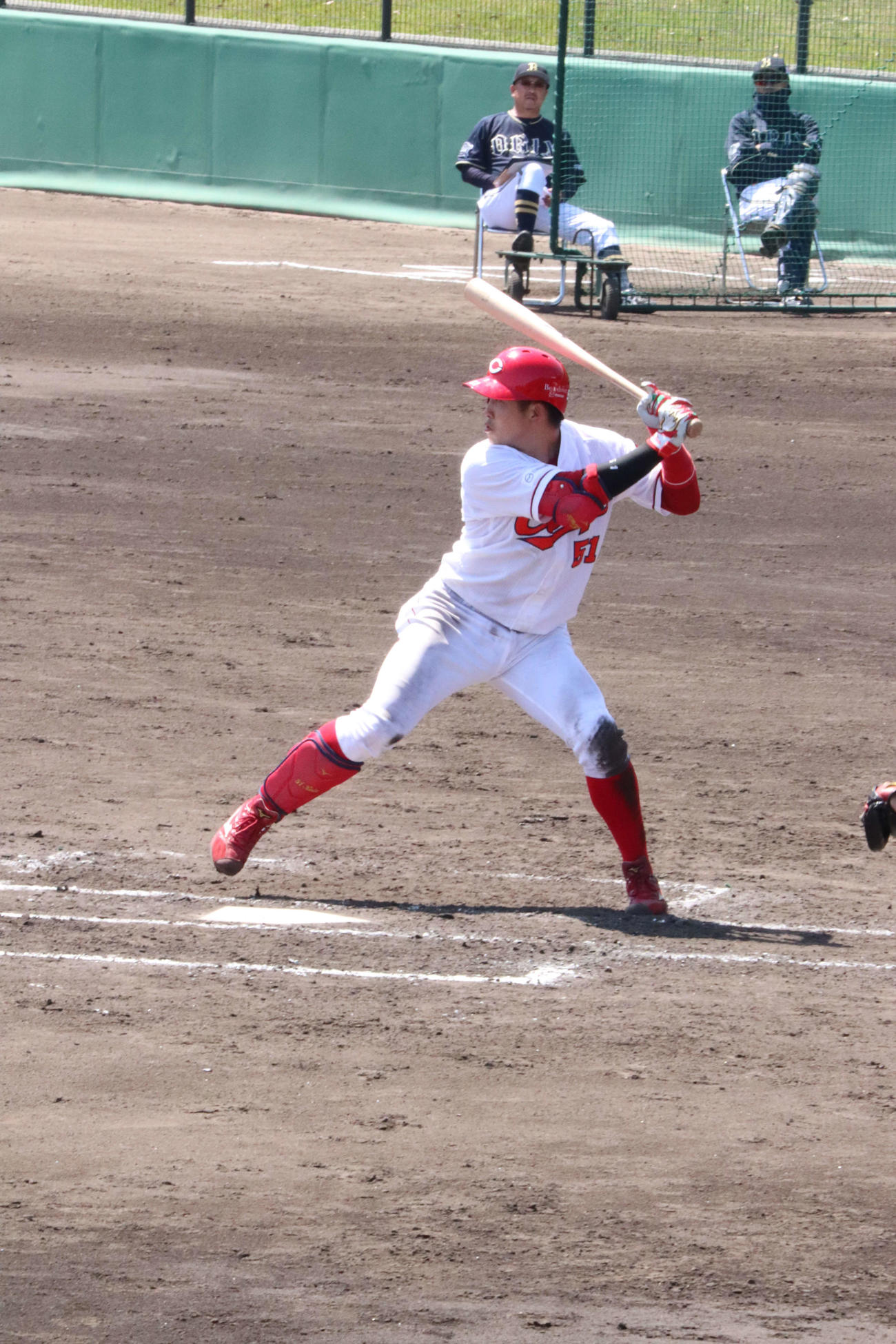 ウエスタン・リーグのオリックス戦で打席に立つ広島小園海斗内野手（撮影・前原淳）