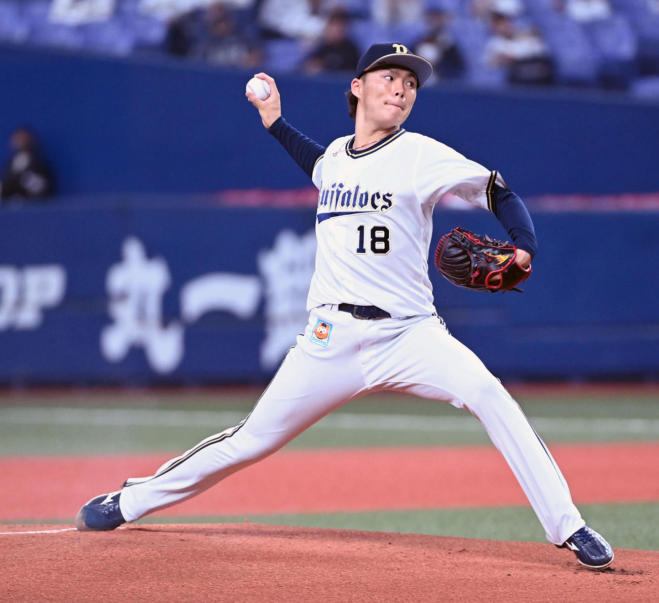 オリックス対西武　オリックス先発の山本（撮影・前岡正明）