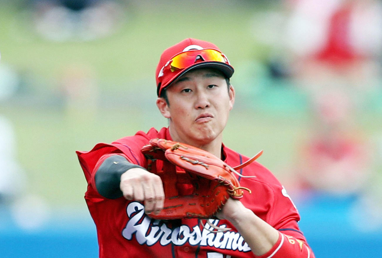 広島小園海斗（2020年2月22日撮影）