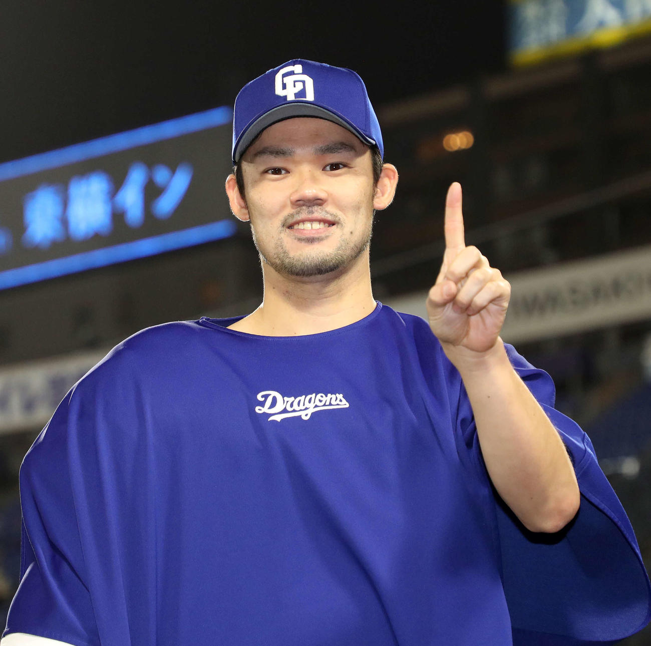 DeNA対中日　今季初勝利した中日福谷（撮影・鈴木正人）