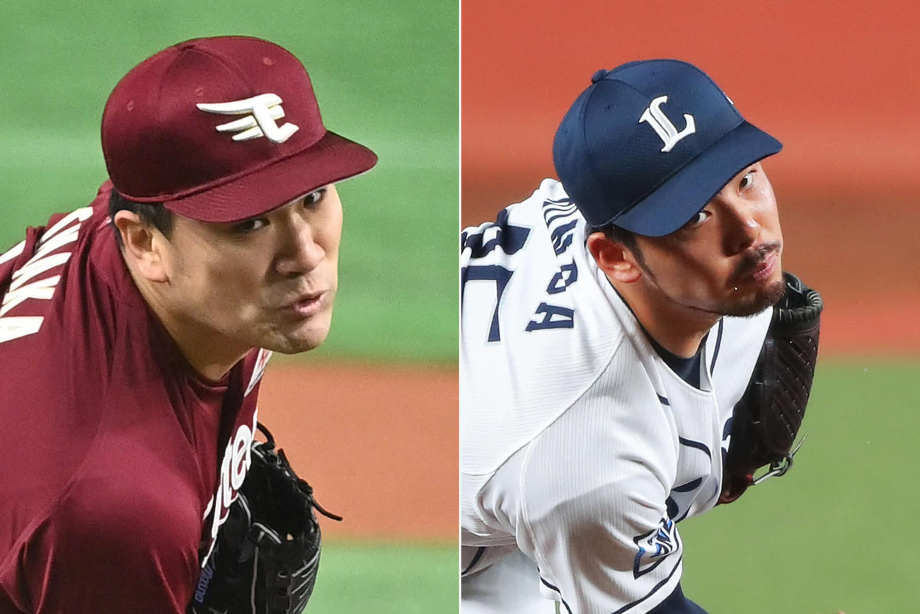 田中将大（左）本田圭佑