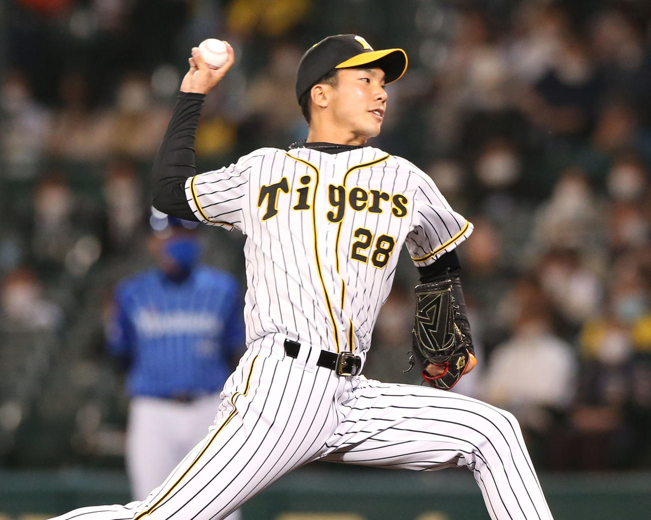 阪神対DeNA4回戦　7回、阪神4番手で登板の小野泰己（撮影・上山淳一）