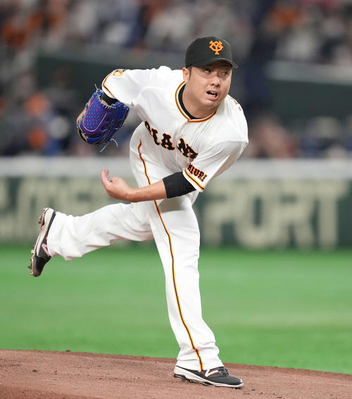 巨人対広島　先発し力投する巨人今村（撮影・鈴木みどり）