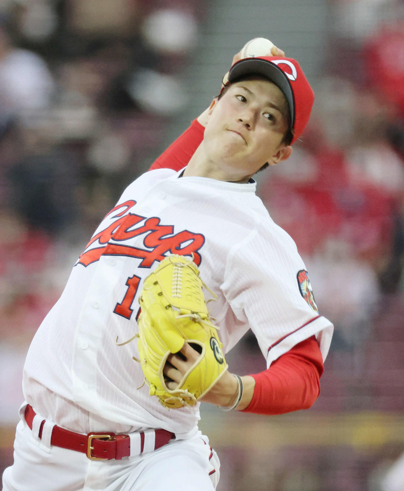 広島対DeNA　広島先発の森下（撮影・加藤孝規）