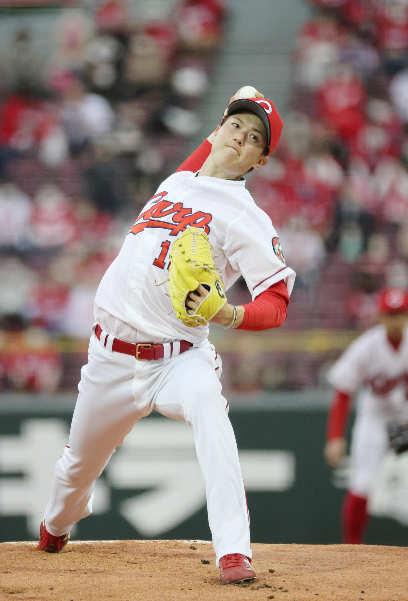 広島対DeNA　広島先発の森下（撮影・加藤孝規）