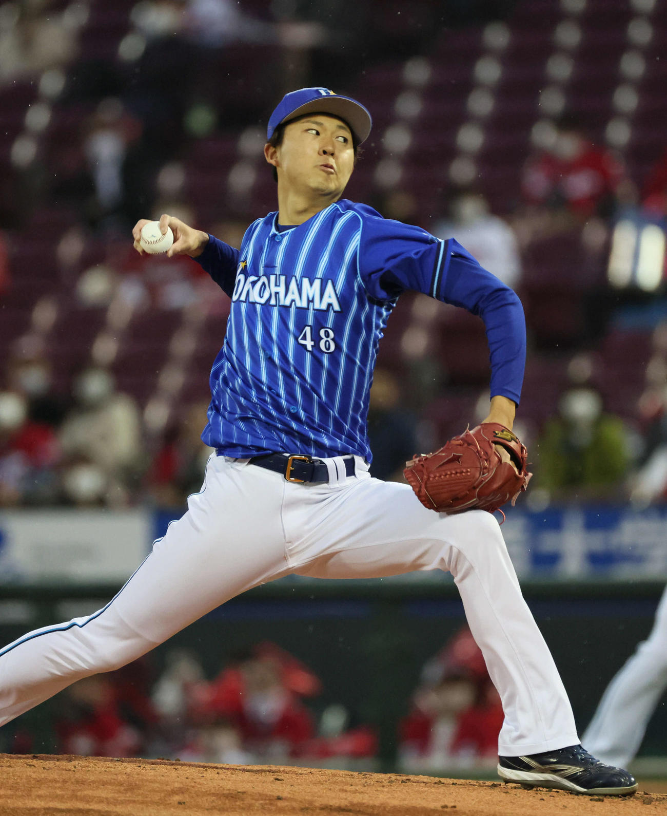 広島対DeNA DeNA先発の京山（撮影・加藤孝規）