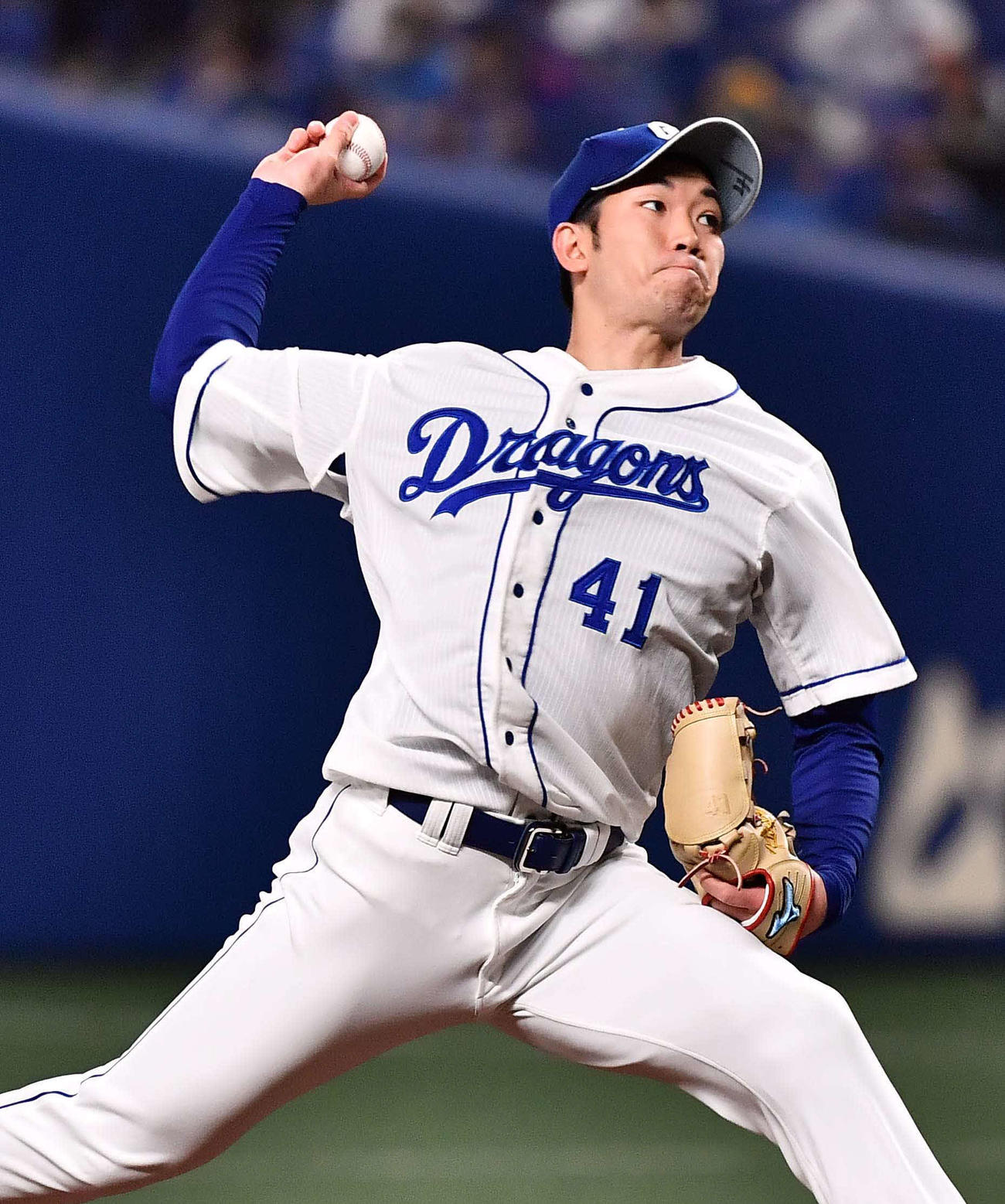 中日対阪神　中日先発の勝野（撮影・上田博志）