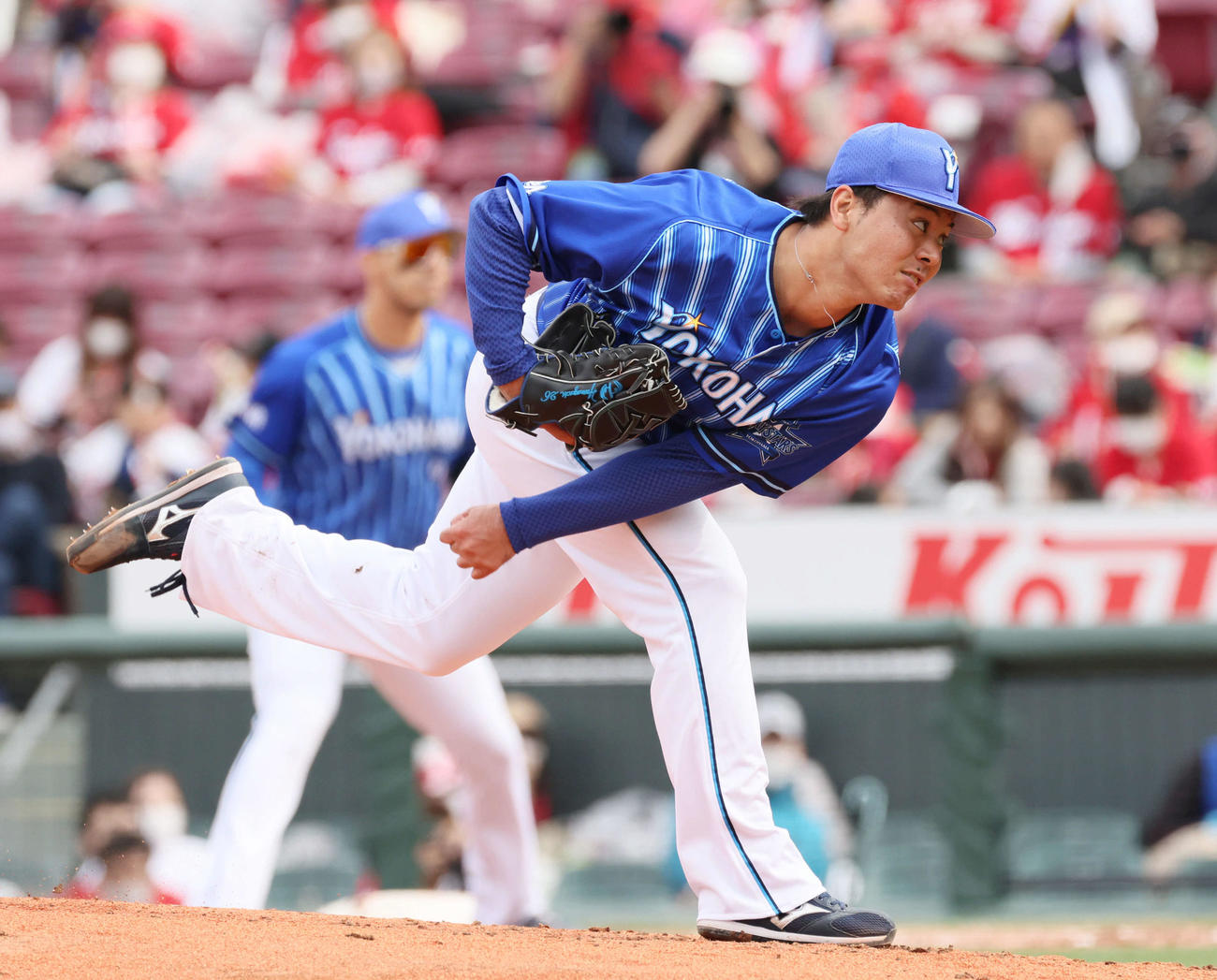 広島対DeNA DeNA先発の浜口（撮影・加藤孝規）