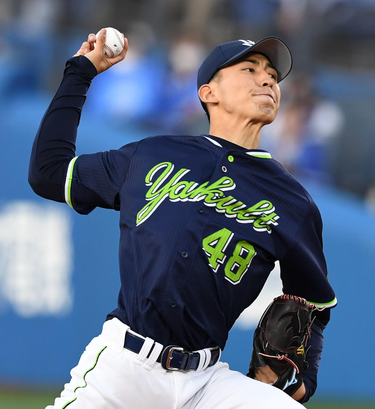 DeNA対ヤクルト　力投するヤクルト先発の金久保（撮影・横山健太）