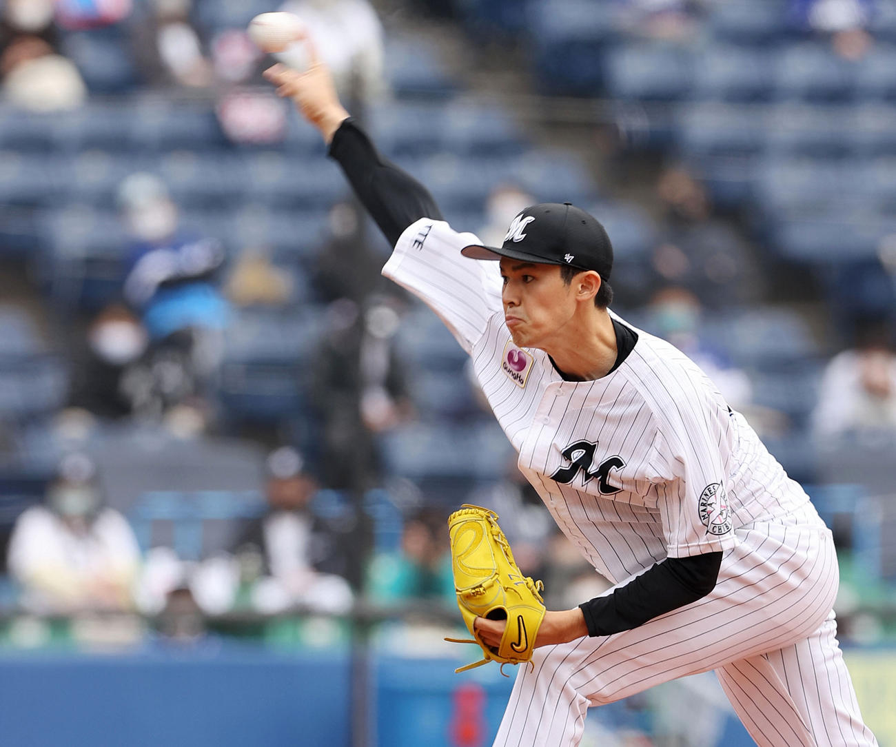 ロッテ佐々木朗希（2021年3月12日撮影）