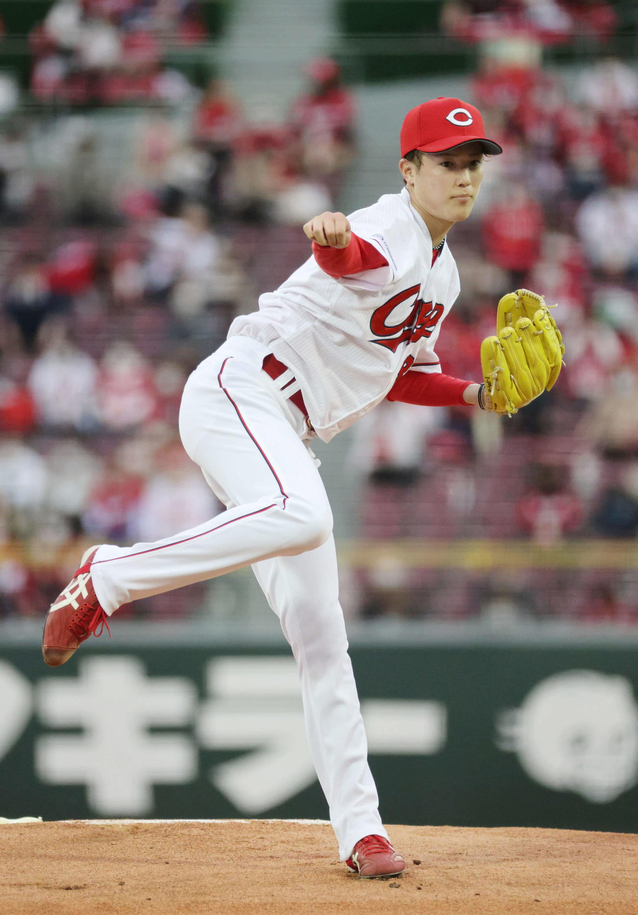 21年4月27日、広島対DeNA 8回を1失点に抑えた広島森下