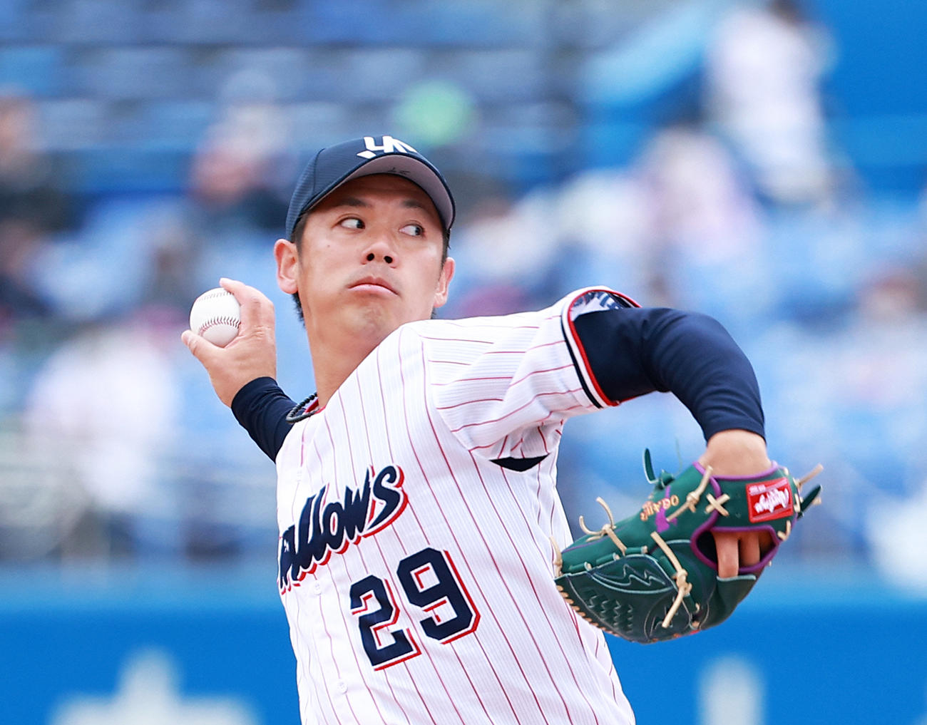 ヤクルト小川泰弘（2021年3月12日撮影）