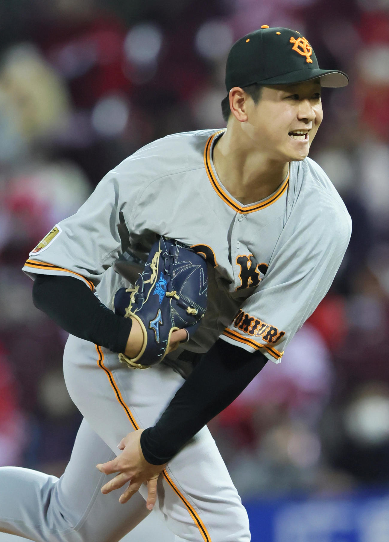 広島対巨人　巨人3番手の中川（撮影・足立雅史）