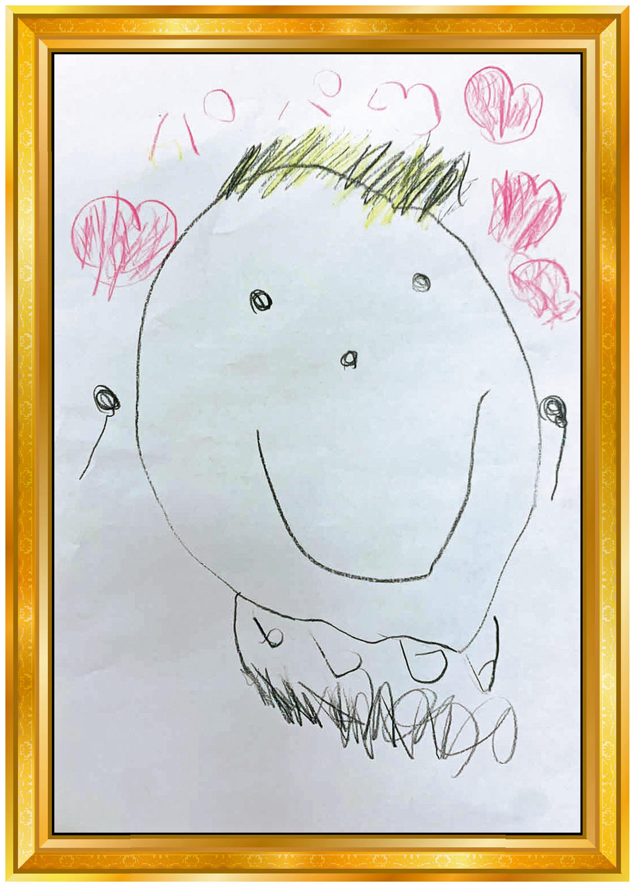 日本ハム中田5歳次女の似顔絵