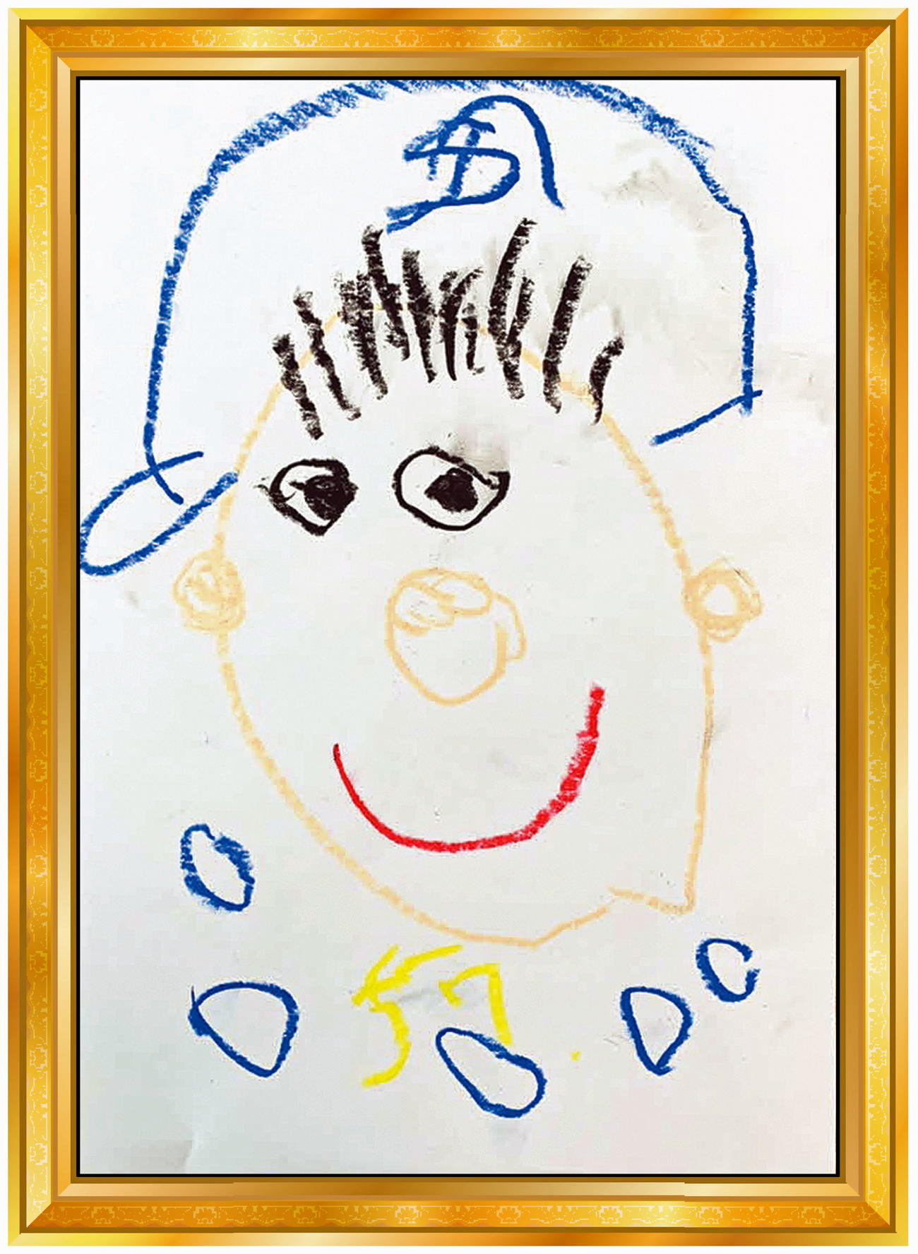 ソフトバンク嘉弥真4歳長男の似顔絵