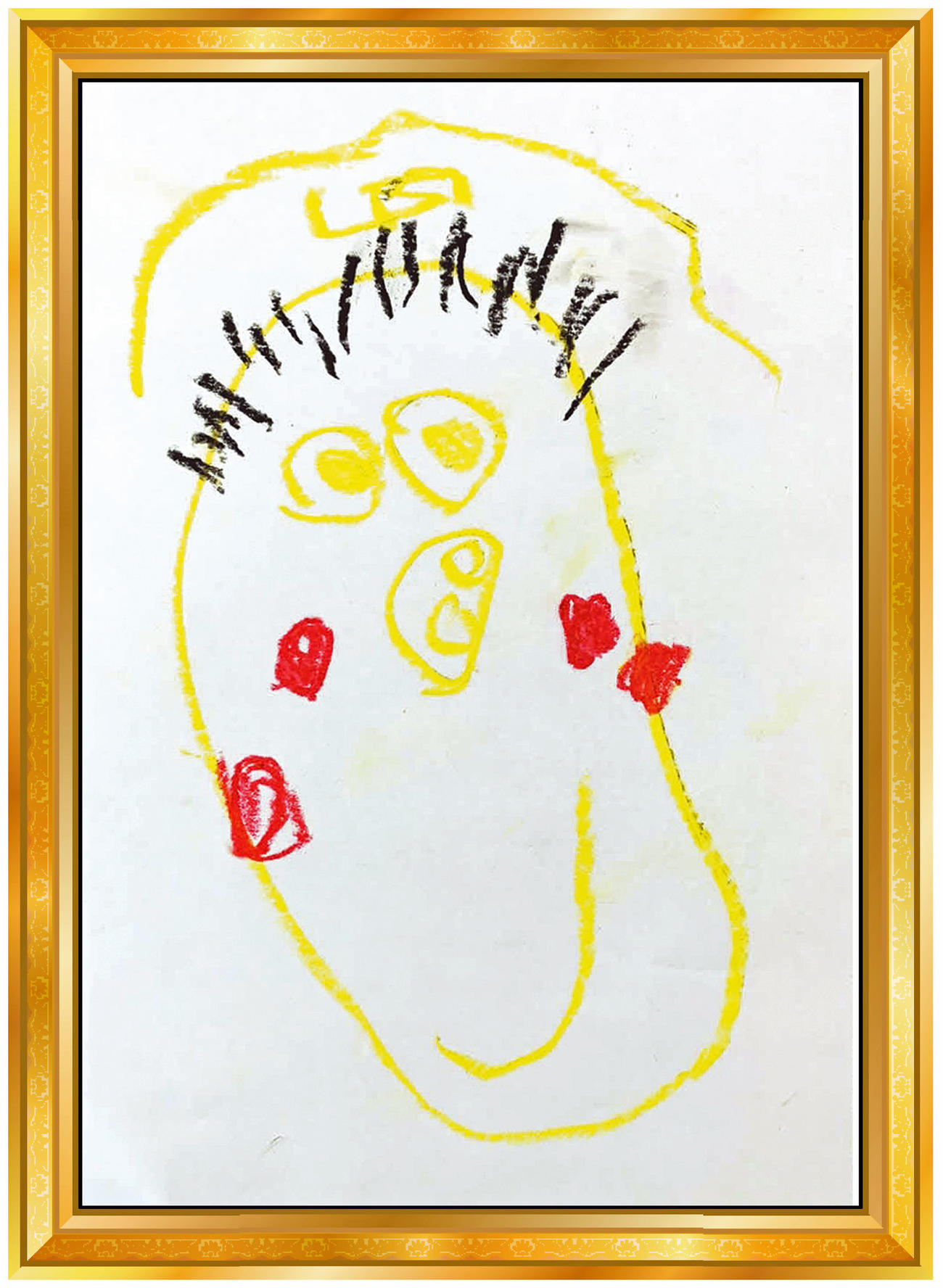 ソフトバンク嘉弥真4歳長男の似顔絵