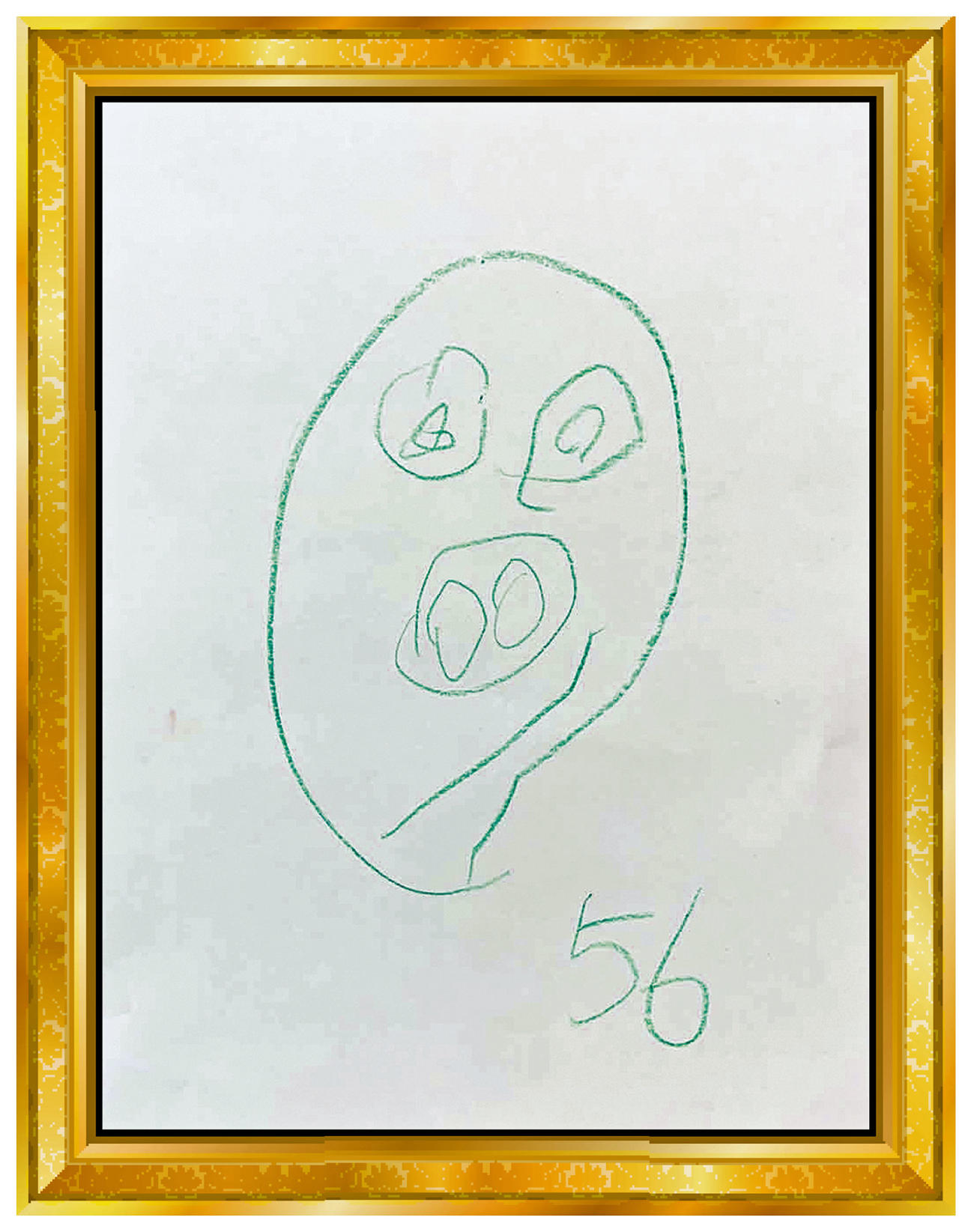 ソフトバンク嘉弥真4歳長男の描いた田浦の似顔絵