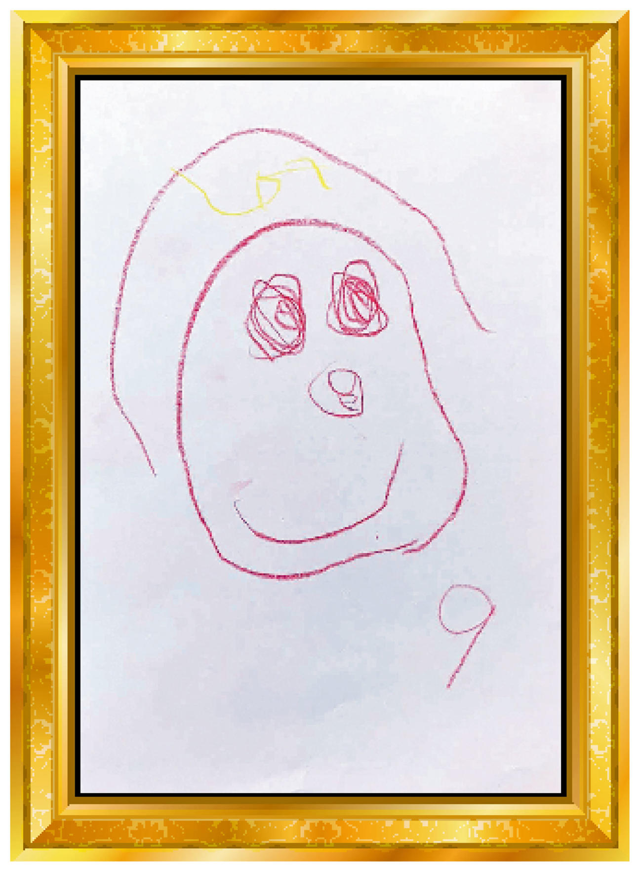 ソフトバンク嘉弥真4歳長男の描いた柳田の似顔絵
