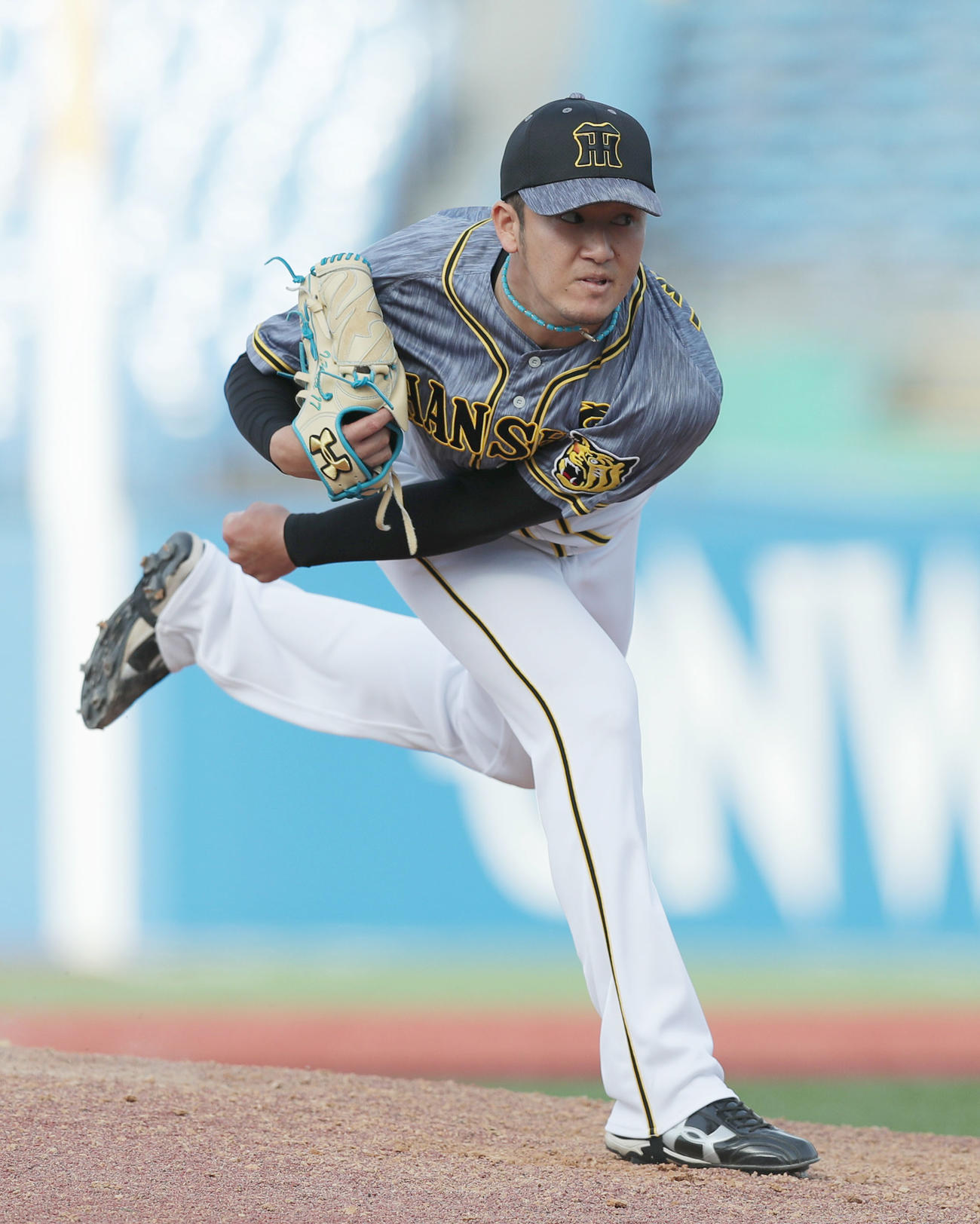 ヤクルト対阪神　阪神3番手で登板し2勝目を挙げた岩貞（撮影・前田充）
