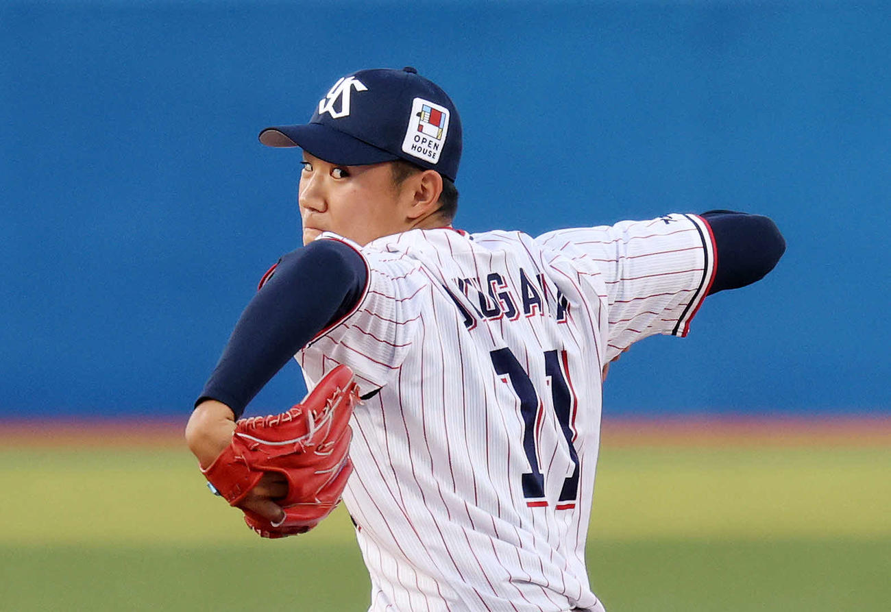 ヤクルト奥川恭伸（2021年4月23日撮影）