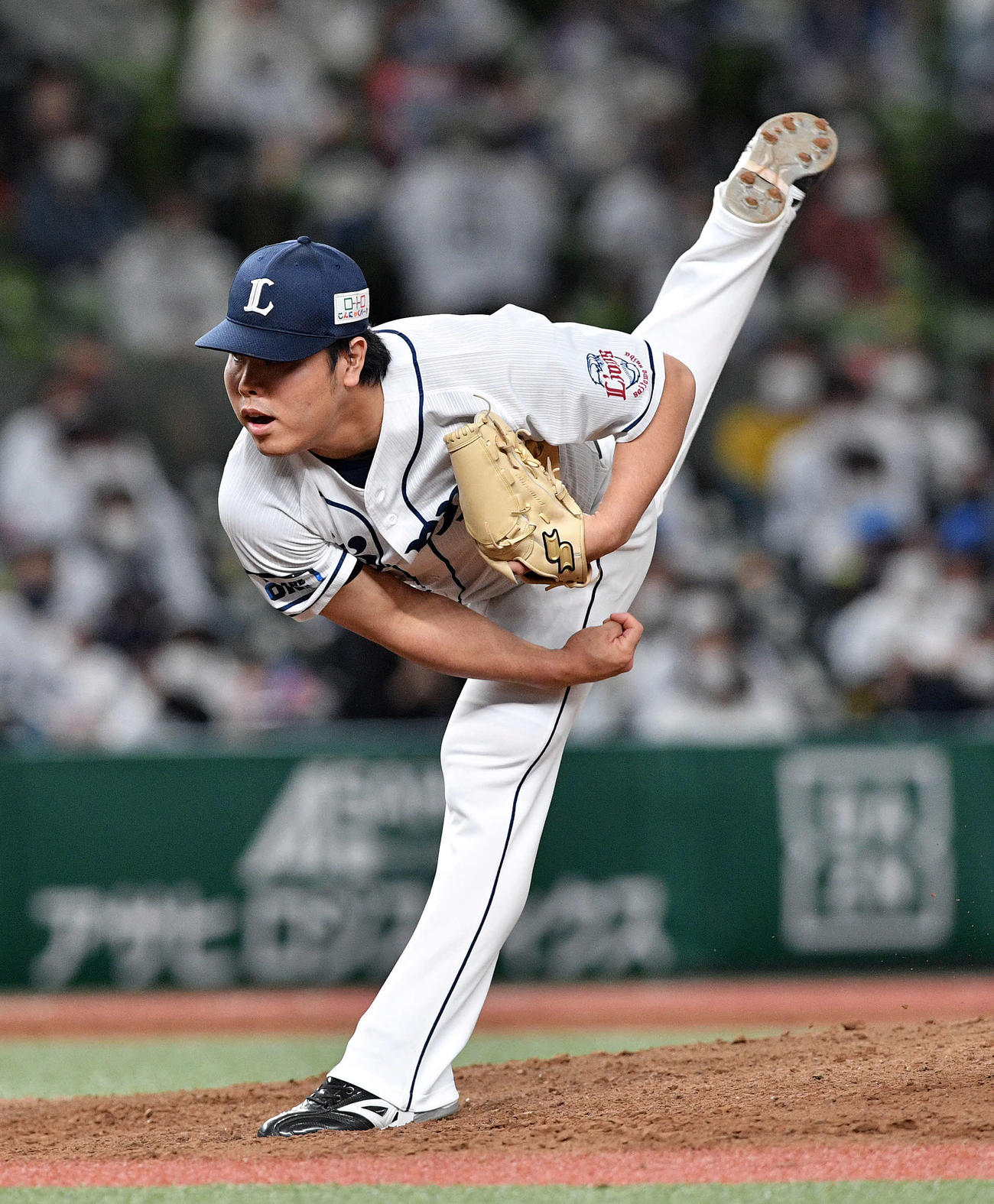 西武対オリックス　8回から西武2番手で登板し試合を締めた平良（撮影・滝沢徹郎）