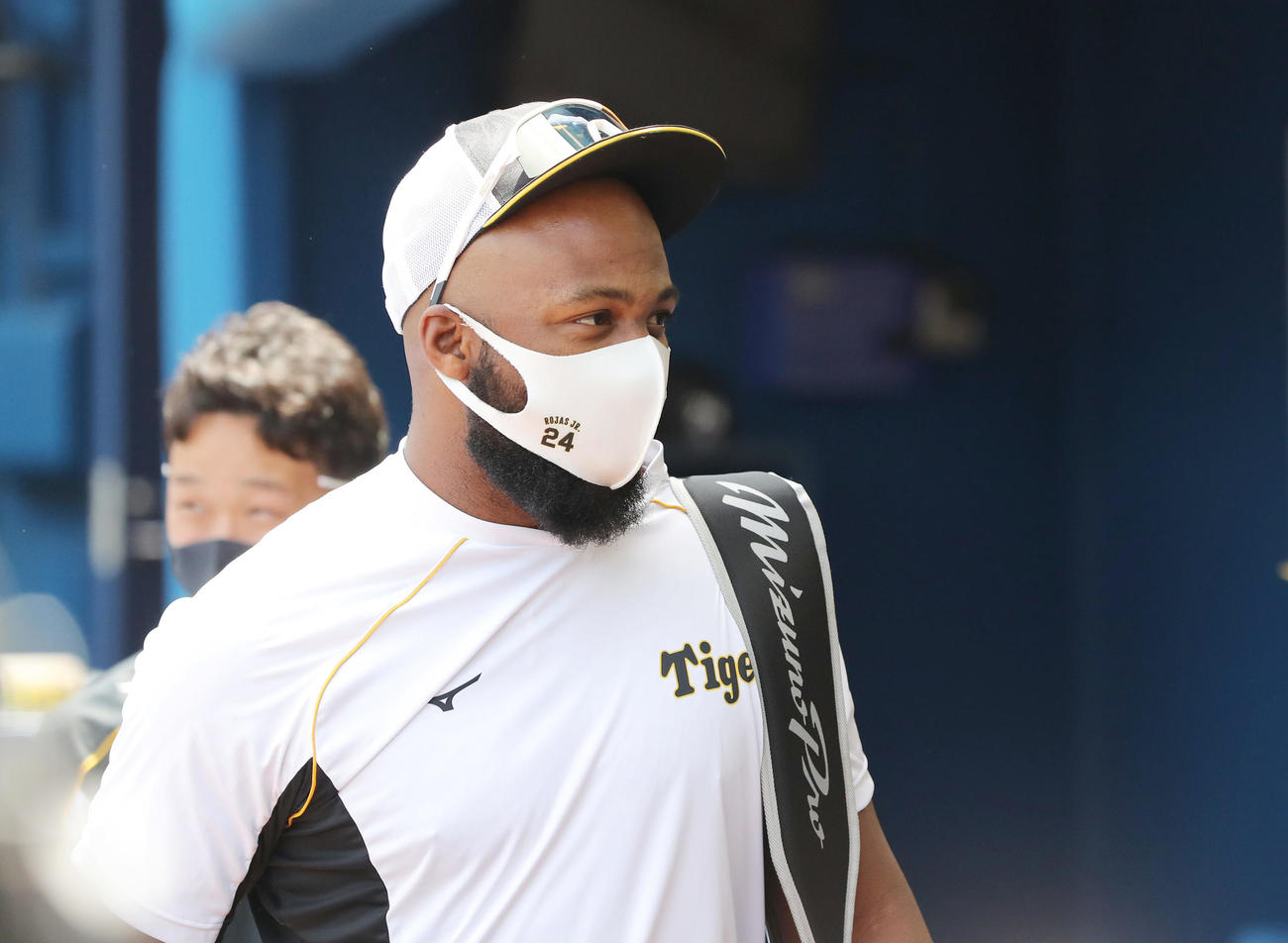 1軍に合流した阪神ロハス・ジュニア（撮影・前田充）