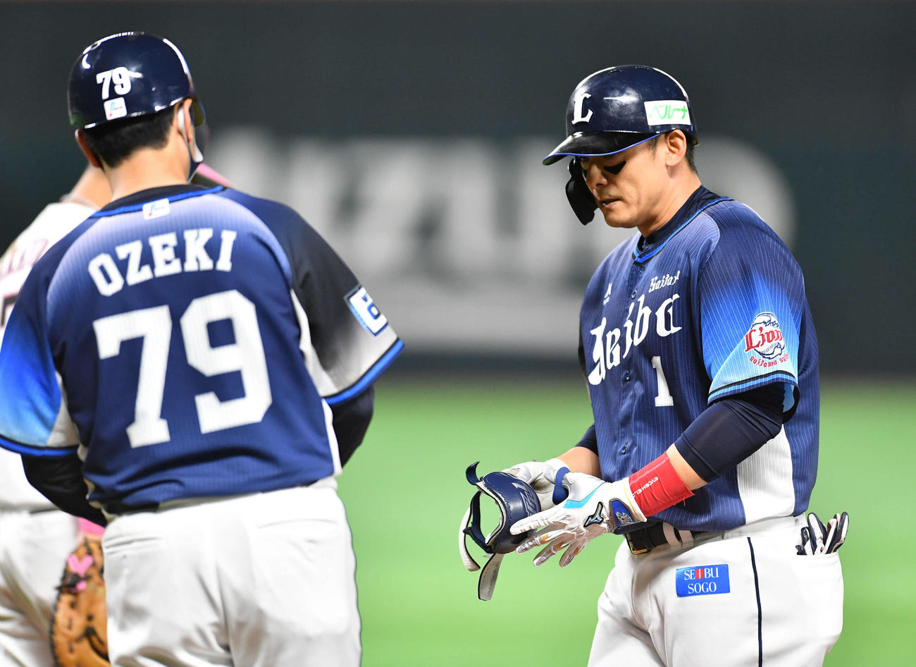 ソフトバンク対西武　1回表西武1死一、三塁、左前へ先制適時打を放った栗山（撮影・岩下翔太）