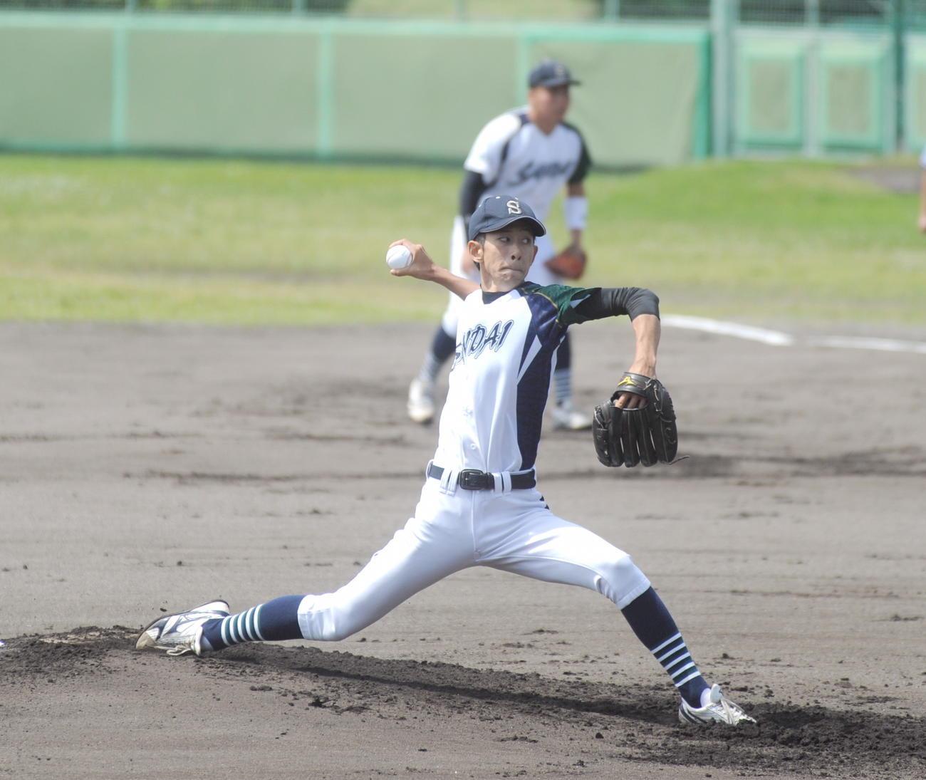 10回1／3を無安打、自責点0ながら敗戦投手となった静岡産大・武藤