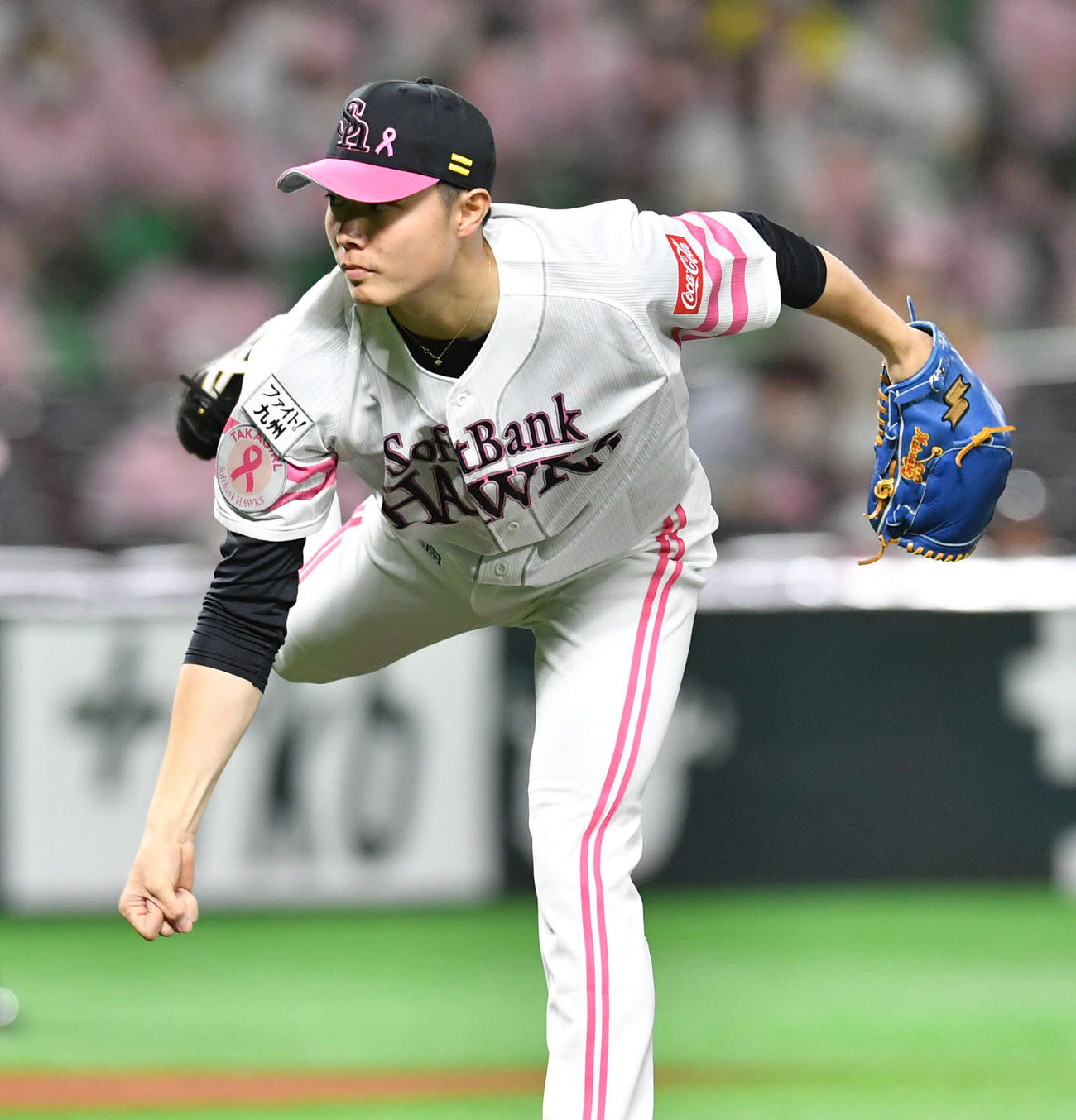 ソフトバンク対西武　ソフトバンク先発の松本（撮影・岩下翔太）