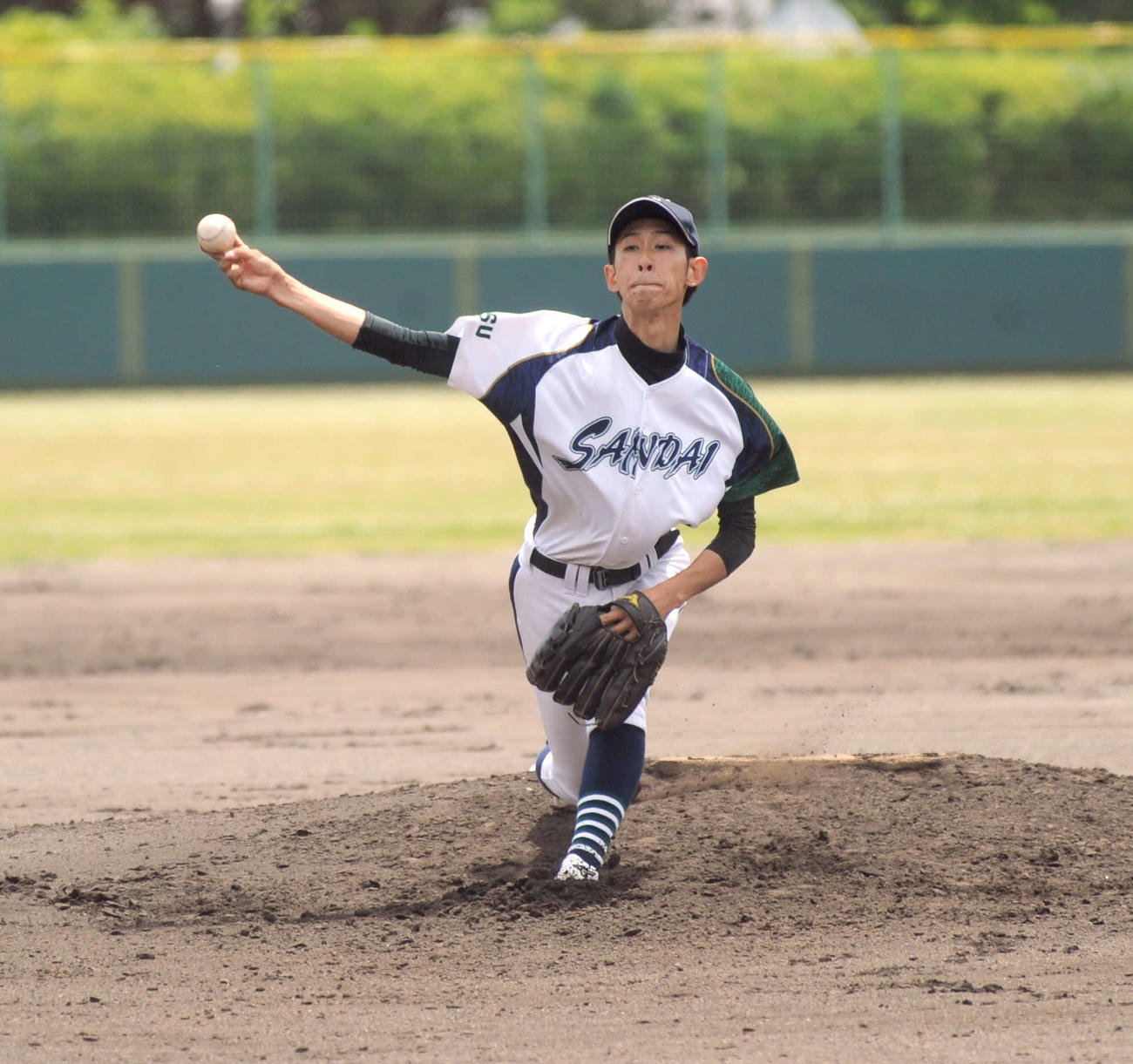 10回1／3を無安打、自責点0ながら敗戦投手となった静岡産大の武藤