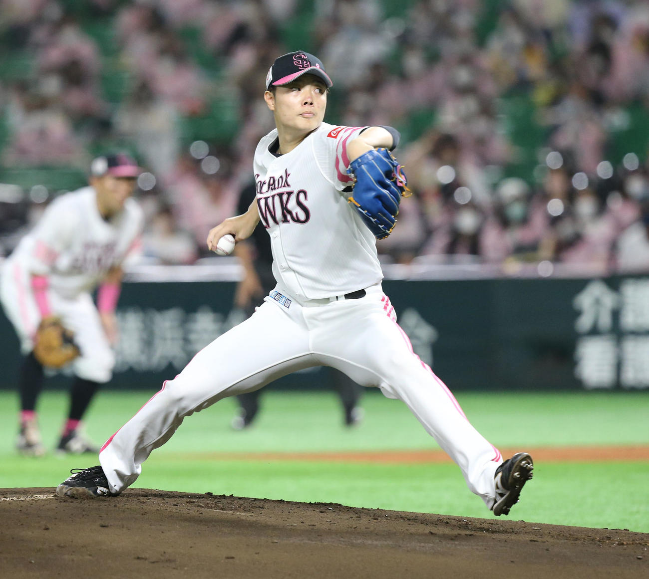 ソフトバンク対西武　ソフトバンク先発松本（撮影・屋方直哉）