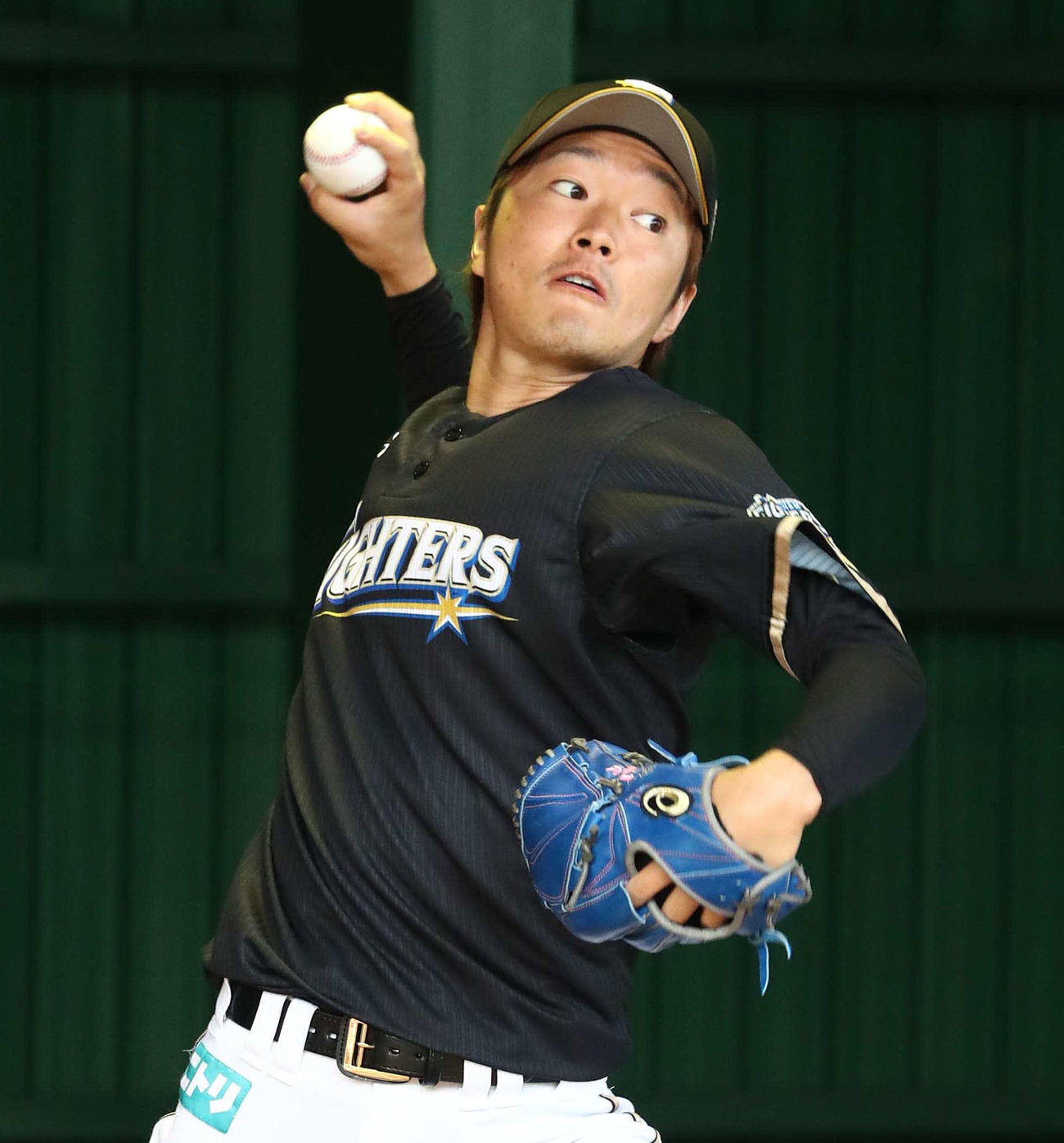 日本ハム玉井大翔（2021年2月26日撮影）