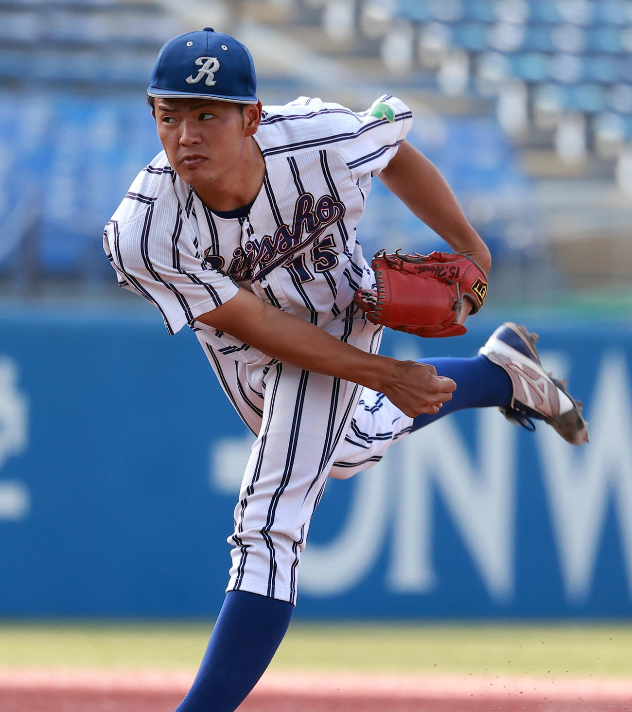 亜大対立正大　立正大先発の田中裕（撮影・浅見桂子）