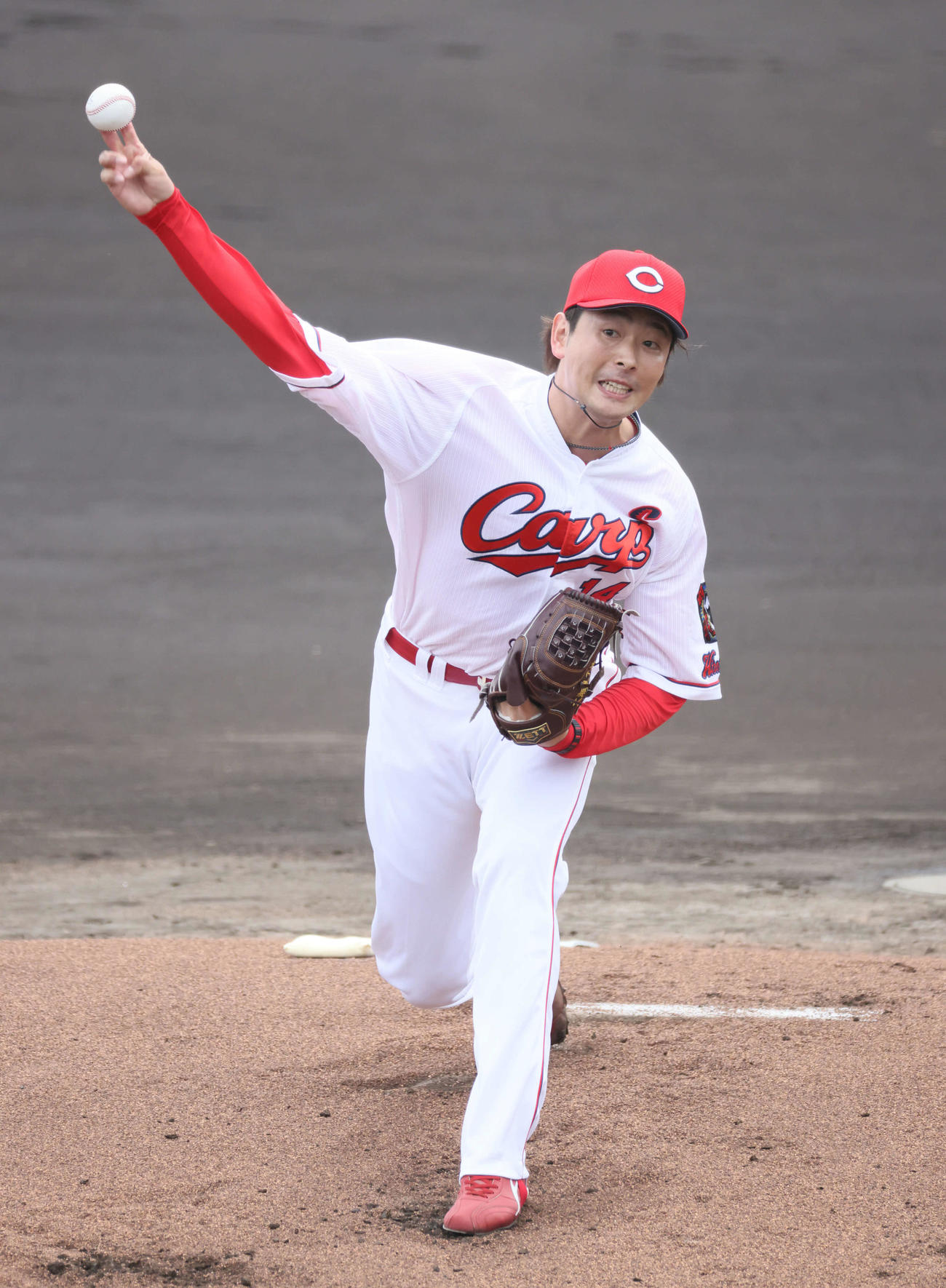 ウエスタン・リーグ広島対中日　先発した広島大瀬良（撮影・加藤孝規）