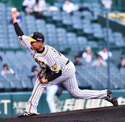 阪神対中日 阪神先発の秋山(撮影・上田博志)