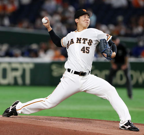 巨人対阪神　阪神戦に先発する畠（撮影・加藤哉）