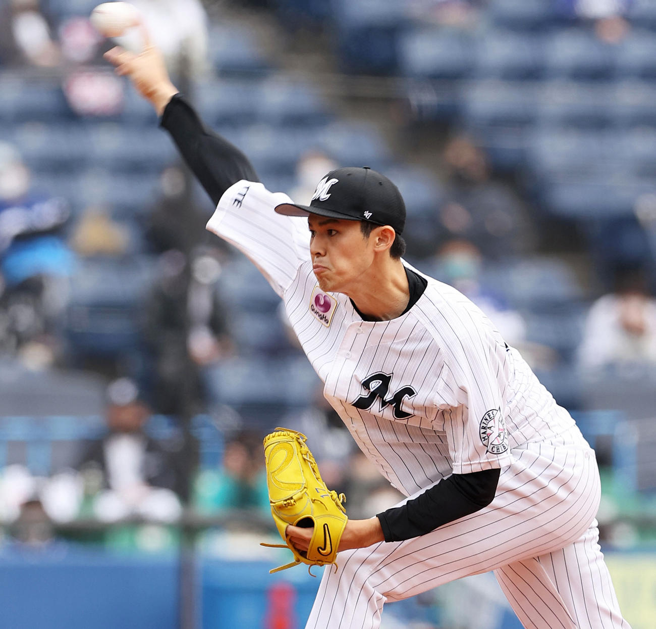 ロッテ佐々木朗希（2021年3月12日撮影）