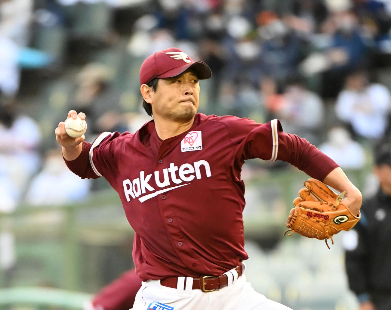 オリックス対楽天　楽天先発の涌井（撮影・前岡正明）