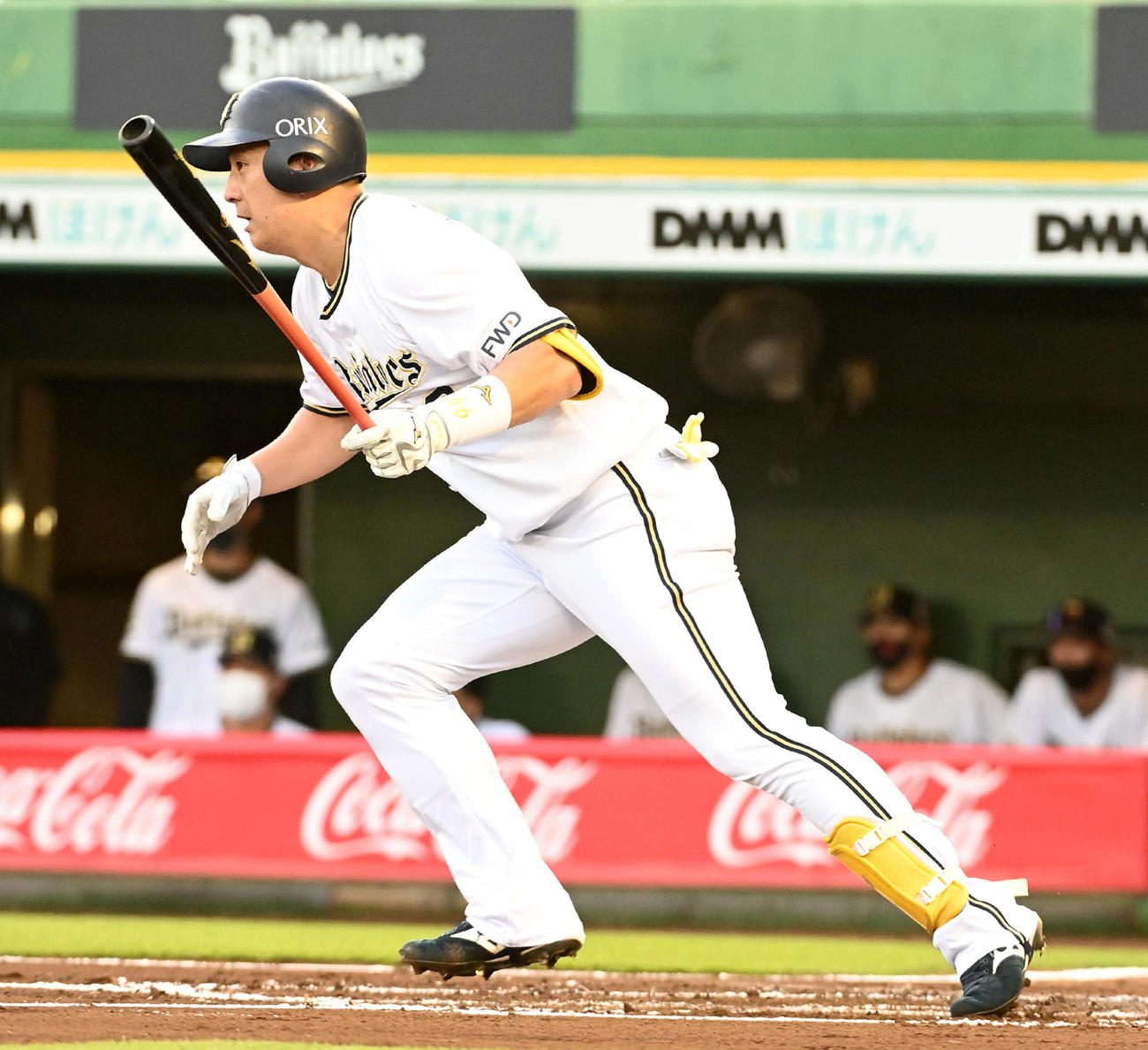 オリックス対楽天　1回裏オリックス1死三塁、杉本は中前適時打を放つ（撮影・前岡正明）