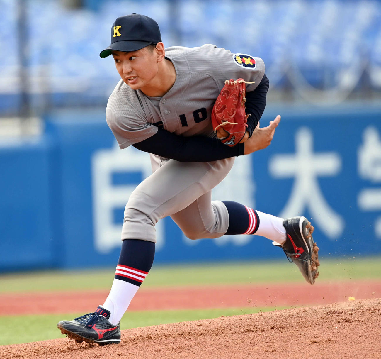 立大対慶大　慶大の先発森田（撮影・たえ見朱実）